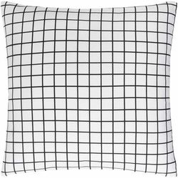 Lonna 20" Square Modern Off White/Black Throw Pillow - Boutique Rugs