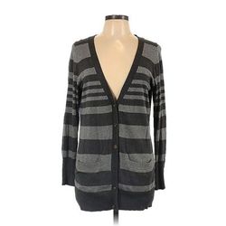 JCPenney Cardigan Sweater: Gray - Women's Size Large