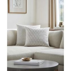 Sunki 20" Square Cottage Cotton White Throw Pillow - Boutique Rugs