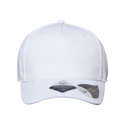 Atlantis Headwear FIJI Sustainable Five-Panel Cap in White size Adjustable | Polyester