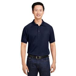 Harriton M208 Men's Charge Snag and Soil Protect Polo Shirt in Dark Navy Blue size Large | Polyester