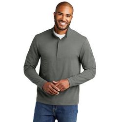 Port Authority K829 Fairway Stretch 1/4-Zip in Shadow Grey size Large | Cotton Blend