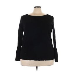 Lane Bryant Pullover Sweater: Black Tops - Women's Size 22 Plus