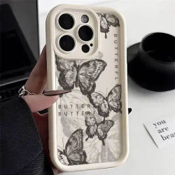 INS Retro Butterfly Case pour Xiaomi Redmi Note 12 13 Pro Plus 13C 12C 4G 10 10s 11S 12S Mi 13T 13