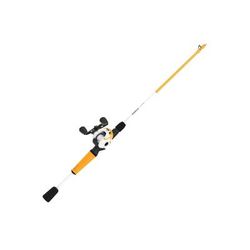 Zebco Roam Baitcast Reel and Rod Combo 6ft 6in 2-PC Fiberglass Pole w/ Split-Grip MaxTac Handle Lightweight Graphite Frame LH Retrieve Orange