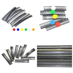 Diode électroluminescente SMD LED, rouge, jaune, vert, blanc, bleu, orange, 0603, 0805, 1206, 3528, 5050, 5730, lot de 100 pièces