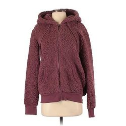 Marc New York by Andrew Marc Performance Zip Up Hoodie: Burgundy Tops - Women's Size Medium