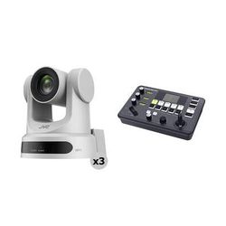 JVC KY-PZ200 HD PTZ Remote Camera with 20x Optical Zoom (White, 3-Pack) KY-PZ200WU