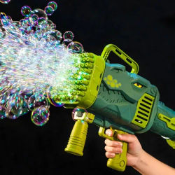 Giocattolo che soffia bolle per bambini-nuova pistola a bolle Bazooka dinosauro con macchina a bolle