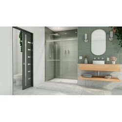 Dreamline DreamLine Essence 56 - 60 inch W x 76 inch H Frameless Bypass Shower Door in Brushed Nickel SHDR-6360760-04
