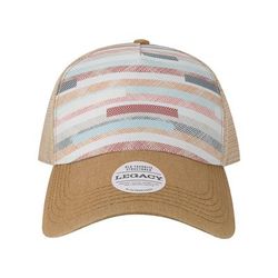 LEGACY OFAFP Old Favorite Five-Panel Trucker Cap in Fabric Stripes size Adjustable | 65/35 cotton/polyester