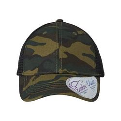 Infinity Her CHARLIE Women's Modern Trucker Cap in Fashionuflage/Black size Adjustable | Cotton