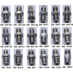 Parte-1 adattatore freno in acciaio inossidabile maschio AN3 AN4 a M10 M12 AN5 AN6 3/8-24