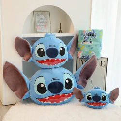 Stitch Cute peluche peluche cuscino per auto Kawaii morbido peluche cuscino coperta accessori per