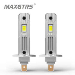 MAXGTRS 2Pcs Canbus LED lampadina H1 LED faro Mini Size Design Wireless Fanless per auto LED lampada