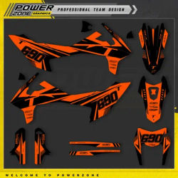 PowerZone Custom Team Graphics sfondi decalcomanie per Kit di adesivi 3M per KTM 19-21 SMC-R 690