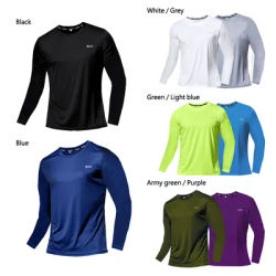 Men Long Sleeve Sport T-shirt Quick Dry Running Shirt Breathable Anti-sweat Top Gym T Shirt Men Fitness Gym Clothing Men 2023