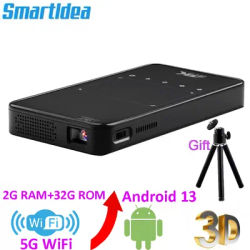 Smartldea New Mini Projector Portable Smart Android 13 WIFI Video Pico LED DLP Projector Home Theater Full HD 1080P 4K 3D Cinema