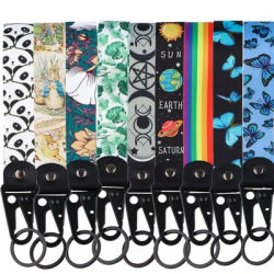 Butterfly Moon Plant Flower Keychain Eagle Beak Key Tag Keyring For Motorcycles Cars Backpack Chaveiro Fashion For Friends Gifts