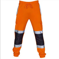 2023 new Men's Autumn Casual Work Clothes With Reflective Stripe Ankle Banded Pants