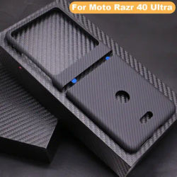 Ultra-Thin Carbon Fiber Phone Case For Motorola Moto Razr 50 40 Ultra Pure Carbon Aramid Fiber