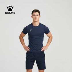 KELME Men's T-shirt Running Sports Shirt Short Sleeve Trainning Exercise Gym Quick Dry Sportswear Breathable T-Shirt 8151TX1003