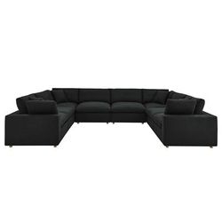 Commix Down Filled Overstuffed 8-Piece Sectional Sofa - East End Imports EEI-3363-BLK