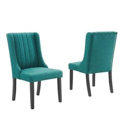 Renew Parsons Fabric Dining Side Chairs - Set of 2 - East End Imports EEI-4245-TEA