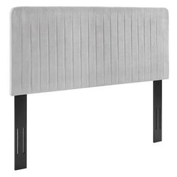 Milenna Channel Tufted Performance Velvet Twin Headboard - East End Imports MOD-6337-LGR