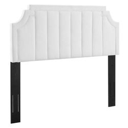 Alyona Channel Tufted Performance Velvet Twin Headboard - East End Imports MOD-6346-WHI