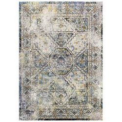 Success Jacinda Distressed Vintage Floral Vintage Medallion 5x8 Area Rug - East End Imports R-1164A-58