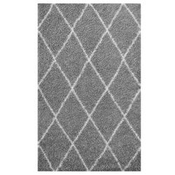 Toryn Diamond Lattice 5x8 Shag Area Rug - East End Imports R-1144B-58