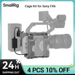 SmallRig Cage Kit for Sony FX6 New Design Built-in 1/4''-20 Locating Holes Cold Shoe Mount for Microphone Image Transmitter 4124
