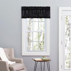 Stacey Curtain Balloon Valance by Ellis Curtains in Black