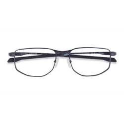 Unisex s rectangle Matte Dark Blue Metal Prescription eyeglasses - Eyebuydirect s Oakley Addams