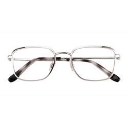 Unisex s rectangle Silver Metal Prescription eyeglasses - Eyebuydirect s Ray-Ban RB6511