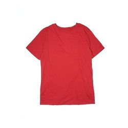 Cat & Jack Short Sleeve T-Shirt: Red Solid Tops - Kids Girl's Size 16 Husky