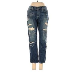 Paige Jeans - Mid/Reg Rise: Blue Bottoms - Women's Size 27