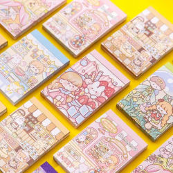 70 fogli/set Kawaii Cartoon Kids Mini Portable Memo Pad To Do List Planner blocco note forniture per