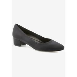 Extra Wide Width Women's Heidi Ii Pump by Ros Hommerson in Black Micro (Size 8 WW)