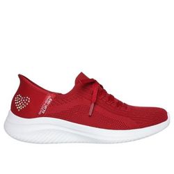 Skechers Women's Slip-ins: Ultra Flex 3.0 - Heart Me Slip-On Shoes | Size 6.0 | Red | Textile/Synthetic | Vegan