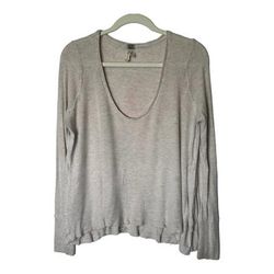 Free People Tops | Free People - Cream Thermal Long Sleeve Top - Small | Color: Cream | Size: S