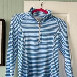 Lilly Pulitzer Tops | 1/4 Zip Pull Over | Color: Blue/White | Size: S