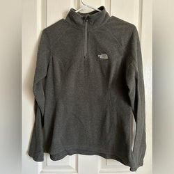 The North Face Tops | Like New The North Face 1/4 Zip Fleece | Color: Gray | Size: Sp