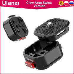 Ulanzi Claw Arca Swiss Quick Releae Plate Mount for DSLR Gimbal Gopro Action Camera Tripod Slider