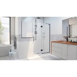 Dreamline DreamLine Unidoor-X 72 - 72 1/2 inch W x 72 inch H Frameless Hinged Shower Door in Matte Black - Right Wall Installation D3242436R-09