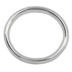 Oval Silver Bangle 'Oval Halo'