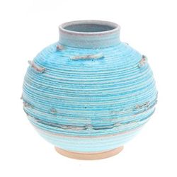 Ceramic vase, 'Asian Aqua'