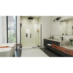 Dreamline DreamLine Ascend 60 1/2 - 61 1/2 inch W x 72 inch H Frameless Pivot Shower Door in Matte Black SDAD605720VXX09