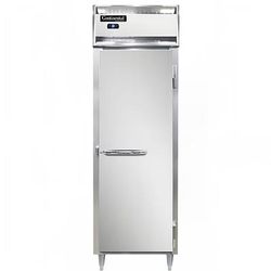 Continental D1RSNSA 26" 1 Section Reach In Refrigerator, 1 Right Hinge Solid Door, Top Compressor, 115v, Silver